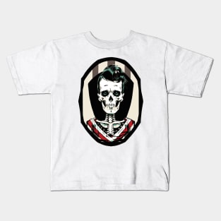 Fun Patriotic Rockabilly Skeleton Kids T-Shirt